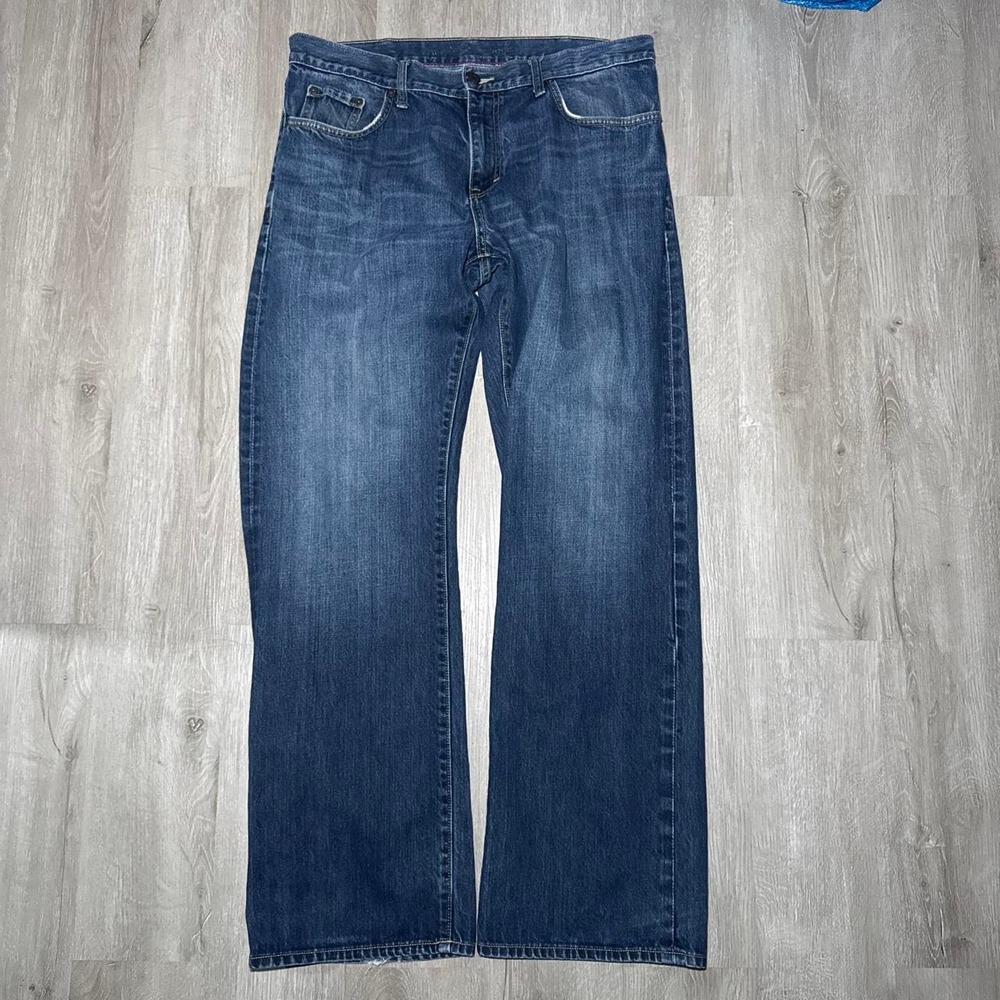 Old navy 2000's wide leg Dark blue denim jeans with a relaxed fit
